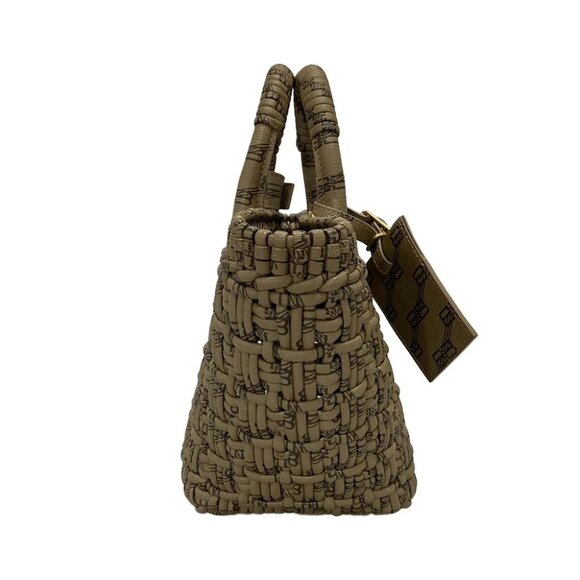 BALENCIAGA Bistro XS Basket Gray Beige Black Polyurethane Polyester - Picture 4 of 14